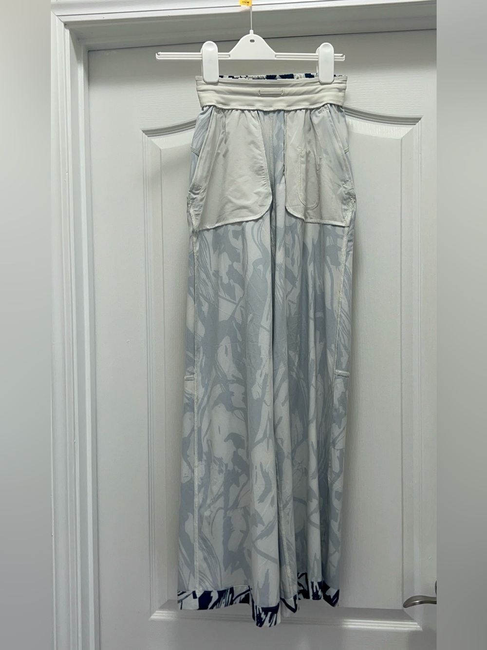 Lululemon Swift Wide-Leg Mid-Rise Pant Whimsical Meld WP Bone Mineral Blue SZ 0 - Picture 5 of 15